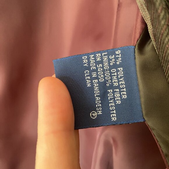 NWT EVAN-PICONE Woman Pant Suit 18 Blazer Striped Grey Brown Drk Rose 42" chest - Picture 8 of 13